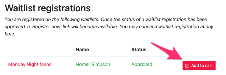 Approved Waitlists